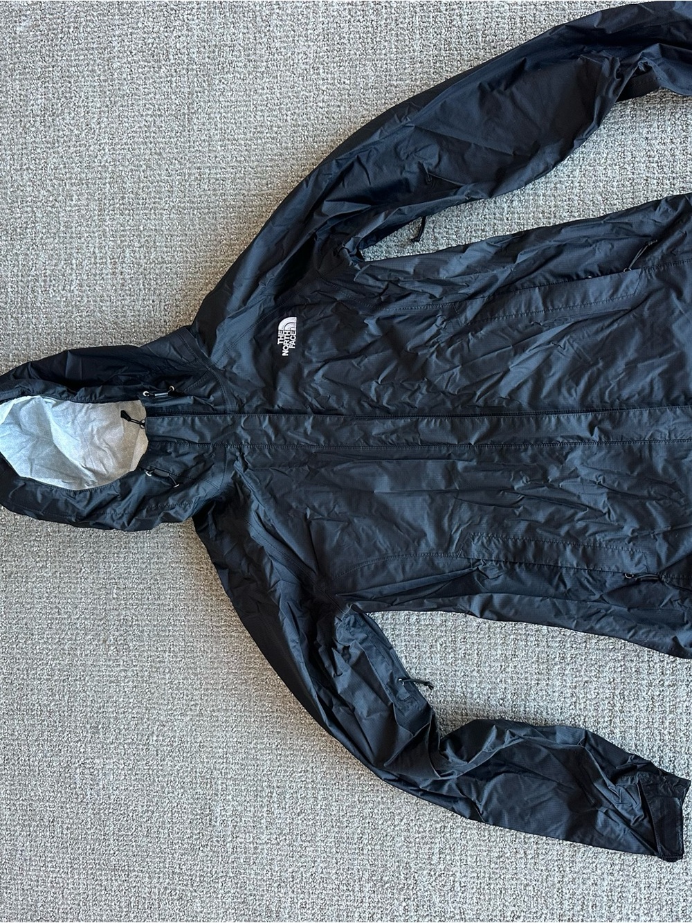 The North Face Black Hooded Rain Jacket